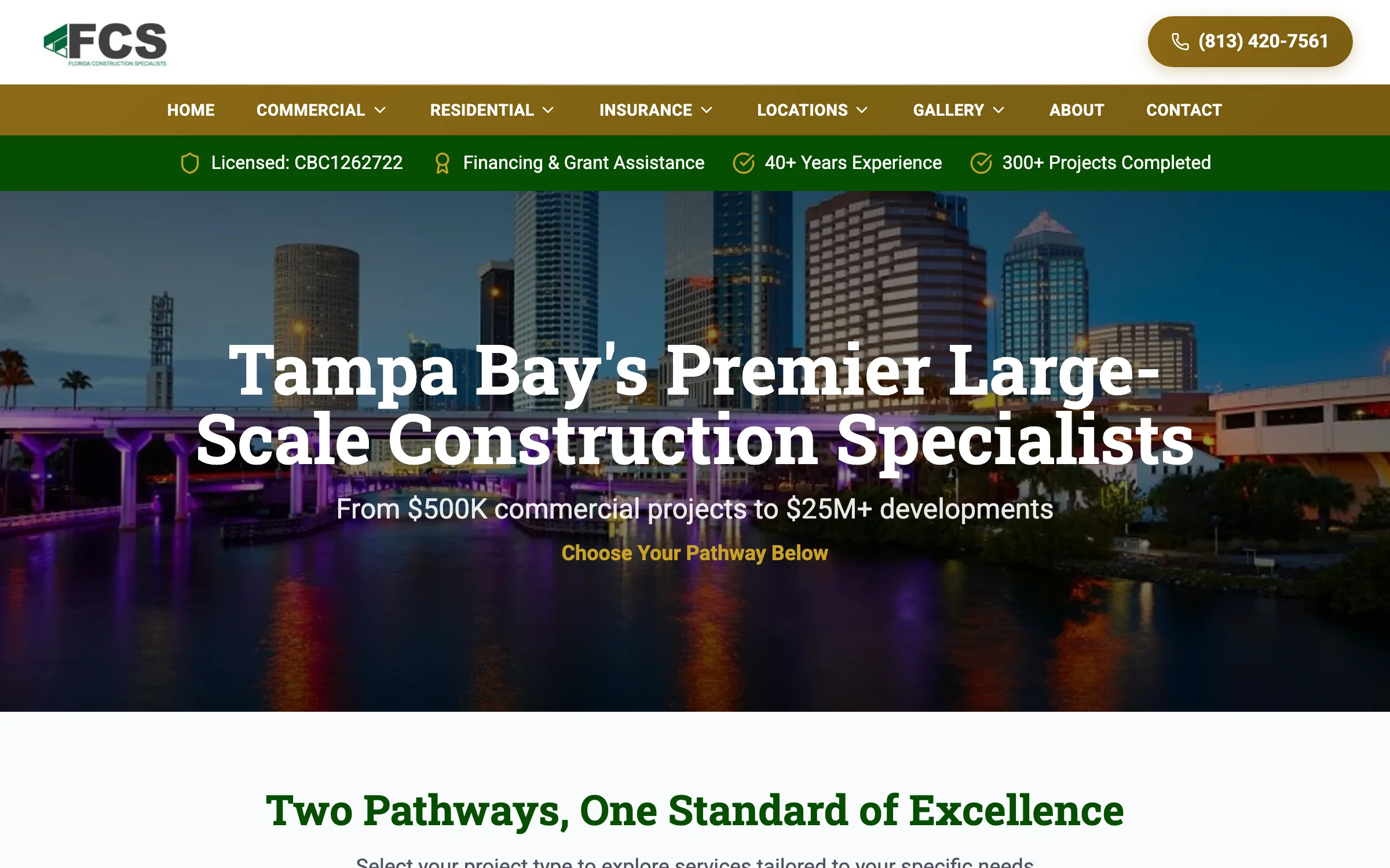 Florida Construction Specialists — site preview