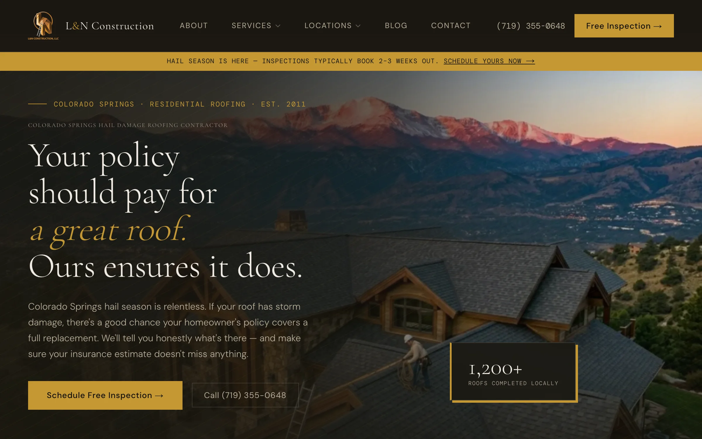 L&N Construction — site preview